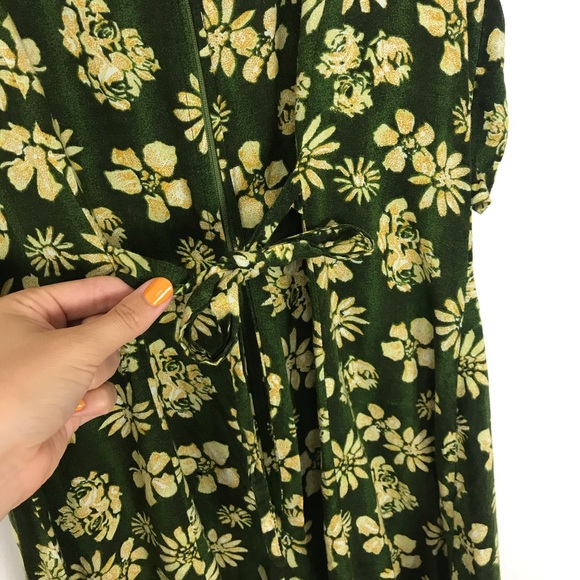 Jamie Brooke Hawaiian Floral Print Romper Green A7 - Picture 5 of 7